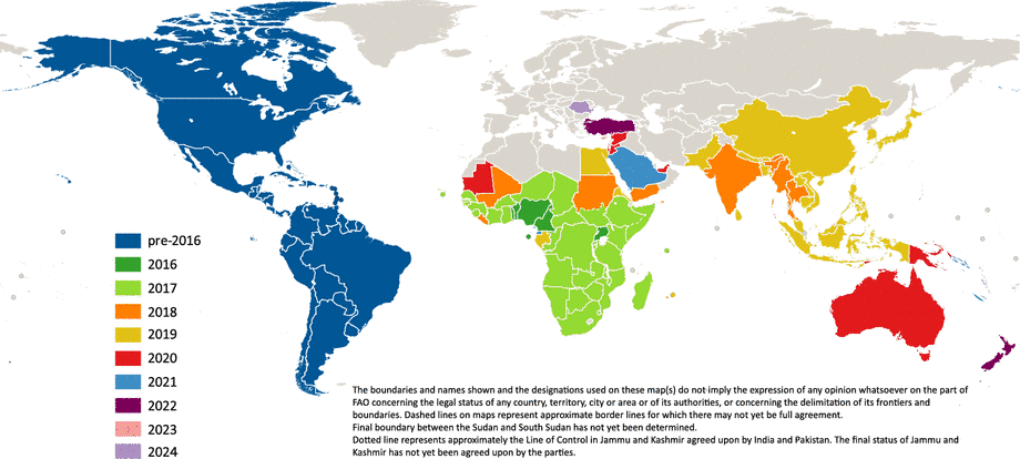 Fall Armyworm World Map